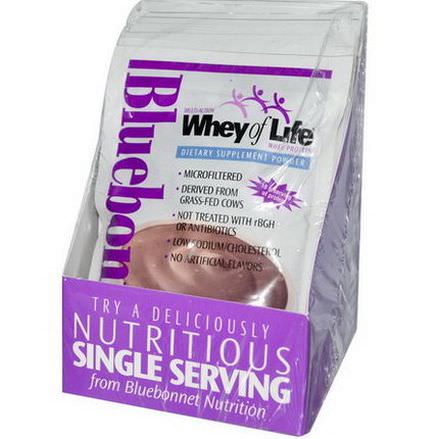Bluebonnet Nutrition, Whey of Life, Whey Protein, Natural Chocolate Blitz Flavor, 8 Packets 36g Each