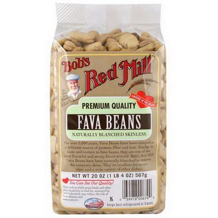 Bob's Red Mill, Fava Beans, Naturally Blanched Skinless 567g