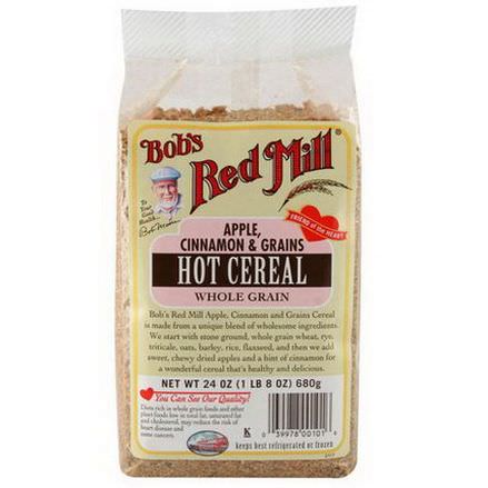 Bob's Red Mill, Hot Cereal Whole Grain, Apple, Cinnamon&Grains 680g