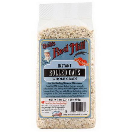 Bob's Red Mill, Instant Rolled Oats, Whole Grain 453g
