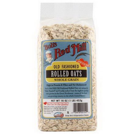 Bob's Red Mill, Old Fashioned Rolled Oats, Whole Grain 453g