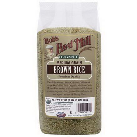 Bob's Red Mill, Organic, Medium Grain Brown Rice 765g