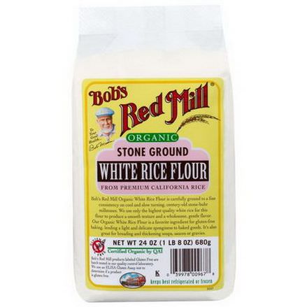 Bob's Red Mill, Organic Stone Ground White Rice Flour 680g