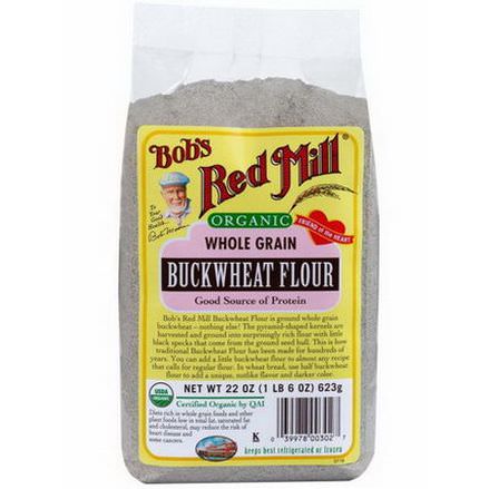 Bob's Red Mill, Organic Whole Grain Buckwheat Flour 623g