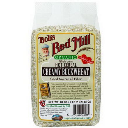 Bob's Red Mill, Organic, Whole Grain Hot Cereal, Creamy Buckwheat 510g