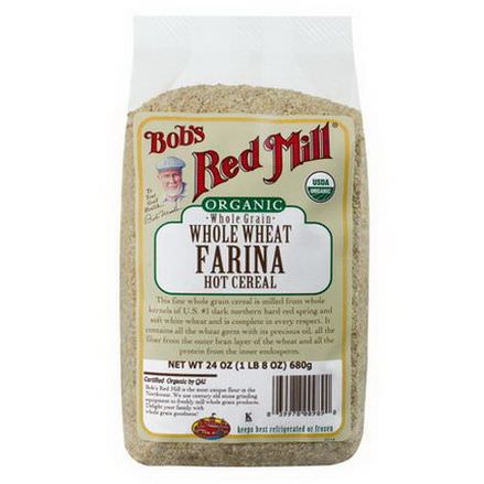 Bob's Red Mill, Organic, Whole Wheat Farina Hot Cereal 680g