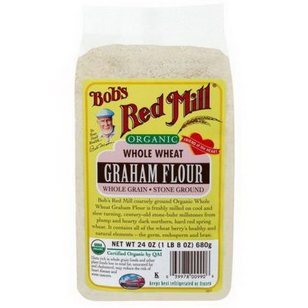 Bob's Red Mill, Organic Whole Wheat Graham Flour 680g