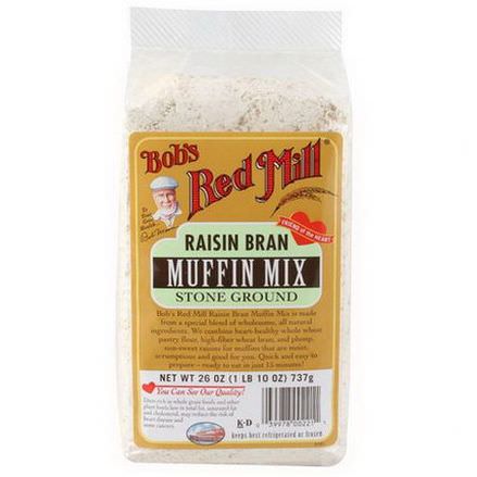 Bob's Red Mill, Raisin Bran Muffin Mix, Stone Ground 737g