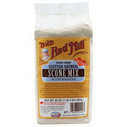 Bob's Red Mill, Scone Mix, Scottish Oatmeal with Raisins 567g