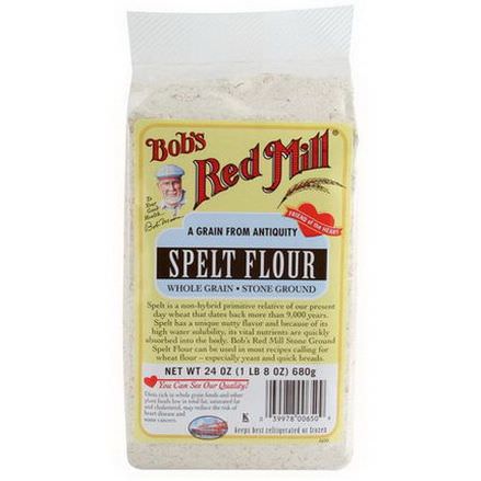 Bob's Red Mill, Spelt Flour, Whole Grain, Stone Ground 680g