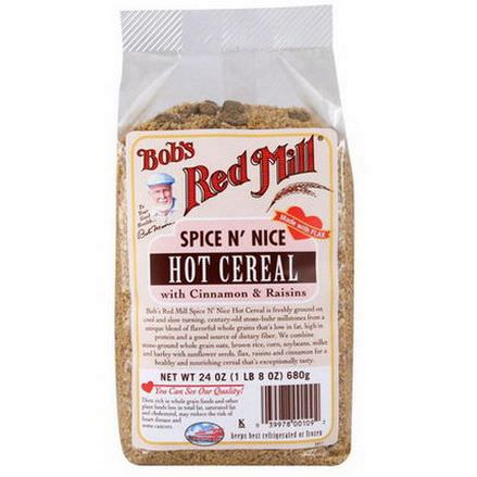 Bob's Red Mill, Spice N'Nice Hot Cereal, with Cinnamon&Raisins 680g