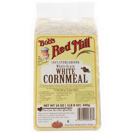 Bob's Red Mill, White Cornmeal, Whole Grain 680g