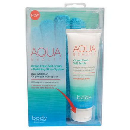 Body Benefits, By Body Image, Aqua Beauty, Ocean Fresh Salt Scrub Polishing Glove System