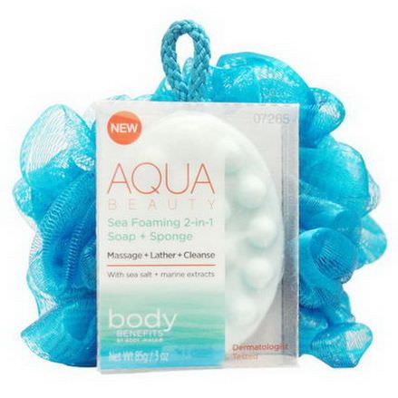 Body Benefits, By Body Image, Aqua Beauty, Sea Foaming 2-in-1 85g Soap Bar 1 Sponge