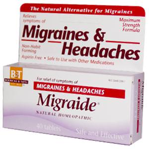 Boericke&Tafel, Migraide, Maximum Strength Formula, 40 Tablets