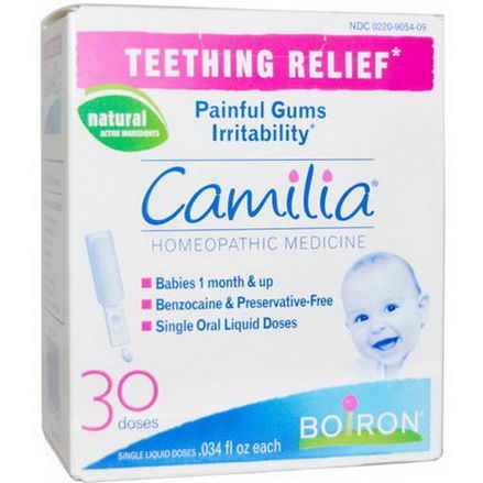 Boiron, Camilia, Teething Relief, 30 Liquid Doses.034 fl oz Each