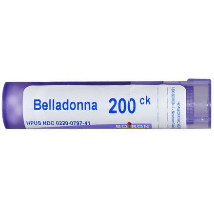 Boiron, Single Remedies, Belladonna, 200CK, Approx 80 Pellets