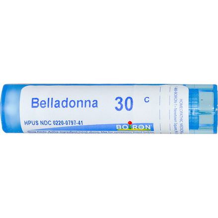 Boiron, Single Remedies, Belladonna, 30C, 80 Pellets