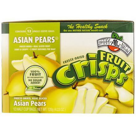 Brothers-All-Natural, Fruit-Crisps, Asian Pears, 12 Half Cup Bags, 10g Each