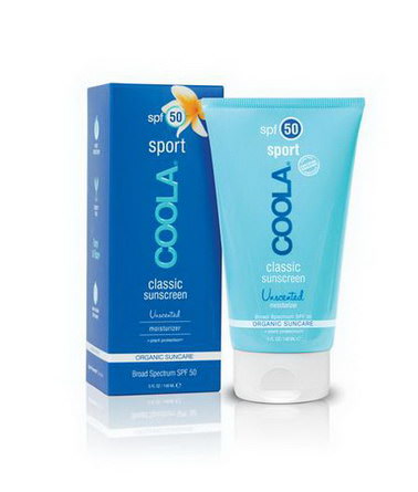 COOLA Organic Suncare Collection, Classic Sunscreen, Sport, Unscented, SPF 50 148ml