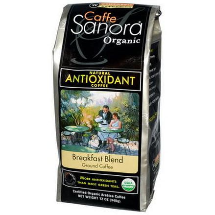Caffe Sanora, Organic, Ground Coffee, Breakfast Blend 340g
