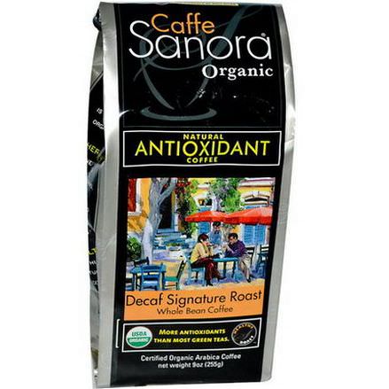 Caffe Sanora, Organic Whole Bean Coffee, Decaf Signature Roast 255g