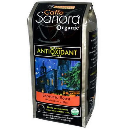 Caffe Sanora, Organic, Whole Bean Coffee, Espresso Roast 340g