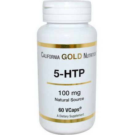 California Gold Nutrition, 5-HTP, 100mg, 60 VCaps