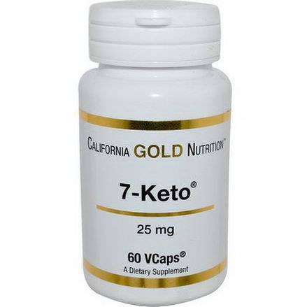 California Gold Nutrition, 7-Keto, 25mg, 60 VCaps