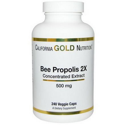 California Gold Nutrition, Bee Propolis 2X, 500mg, 240 Veggie Caps