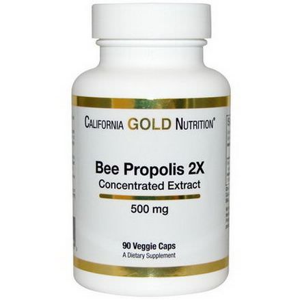 California Gold Nutrition, Bee Propolis 2X, 500mg, 90 Veggie Caps