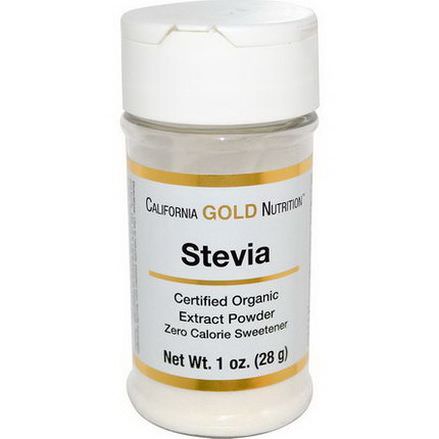 California Gold Nutrition, Certified Organic, Stevia 28g