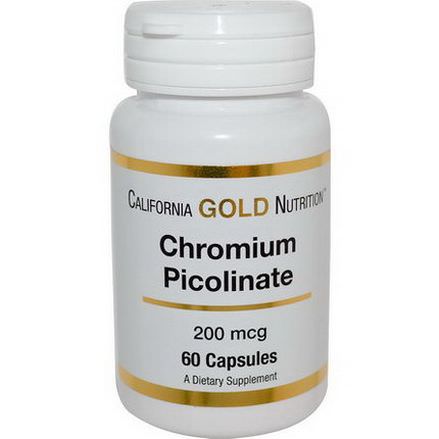 California Gold Nutrition, Chromium Picolinate, 200mcg, 60 Capsules