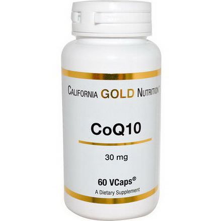 California Gold Nutrition, CoQ10, 30mg, 60 VCaps