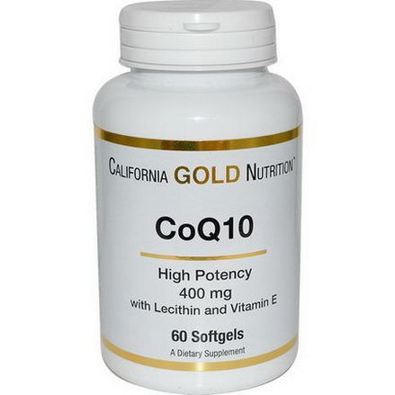 California Gold Nutrition, CoQ10, 400mg, 60 Softgels