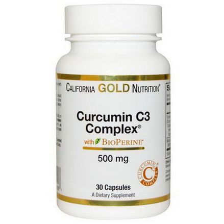 California Gold Nutrition, Curcumin C3 Complex, 500mg, 30 Veggie Capsules