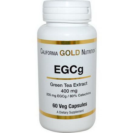 California Gold Nutrition, EGCg, Green Tea Extract, 400mg, 60 Veggie Caps