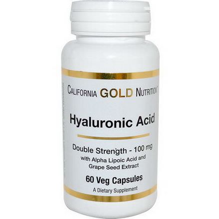 California Gold Nutrition, Hyaluronic Acid, 100mg, 60 Veggie Caps