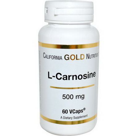 California Gold Nutrition, L-Carnosine, 500mg, 60 Vcaps