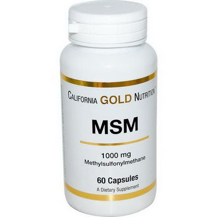 California Gold Nutrition, MSM, 1000mg, 60 Capsules