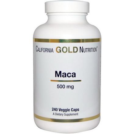 California Gold Nutrition, Maca, 500mg, 240 Veggie Caps