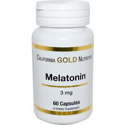 California Gold Nutrition, Melatonin, 3mg, 60 Capsules