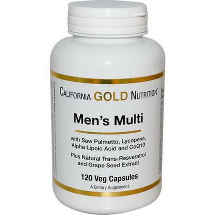 California Gold Nutrition, Men's Multi, 120 Veggie Caps