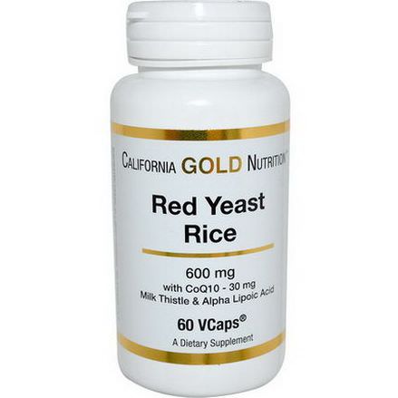 California Gold Nutrition, Red Yeast Rice, 600mg, 60 VCaps