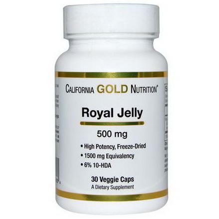 California Gold Nutrition, Royal Jelly, 500mg, 30 Veggie Caps