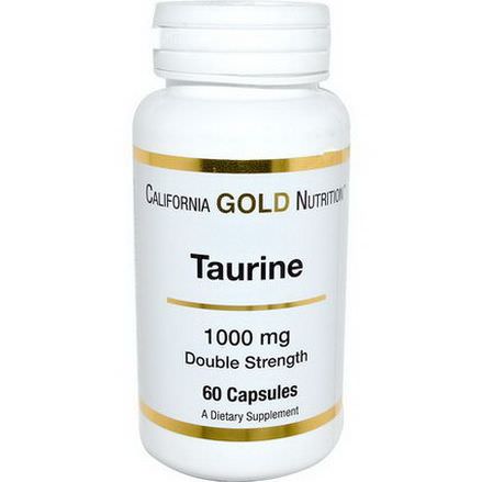California Gold Nutrition, Taurine, 1000mg, 60 Capsules