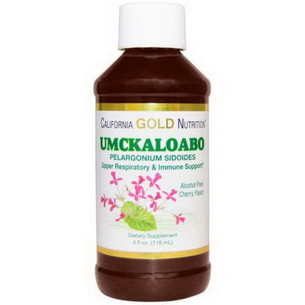 California Gold Nutrition, Umckaloabo, Alcohol Free, Cherry Flavor 118ml