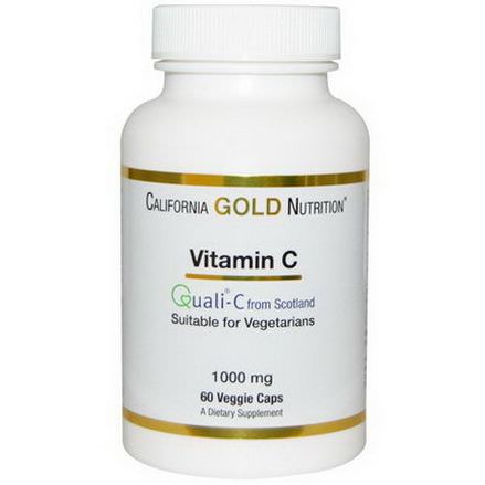 California Gold Nutrition, Vitamin C, Quali-C, 1000mg, 60 Veggie Caps