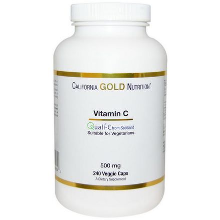 California Gold Nutrition, Vitamin C, Quali-C, 500mg, 240 Veggie Caps