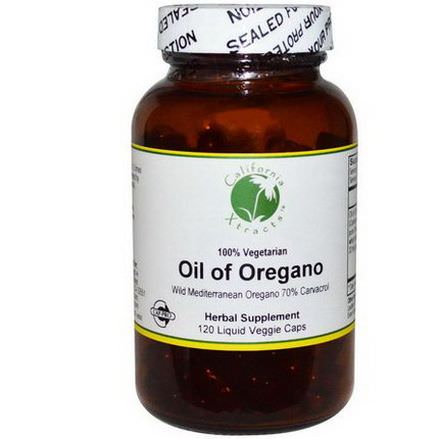 California Xtracts, Oil of Oregano, 120 Liquid Veggie Caps